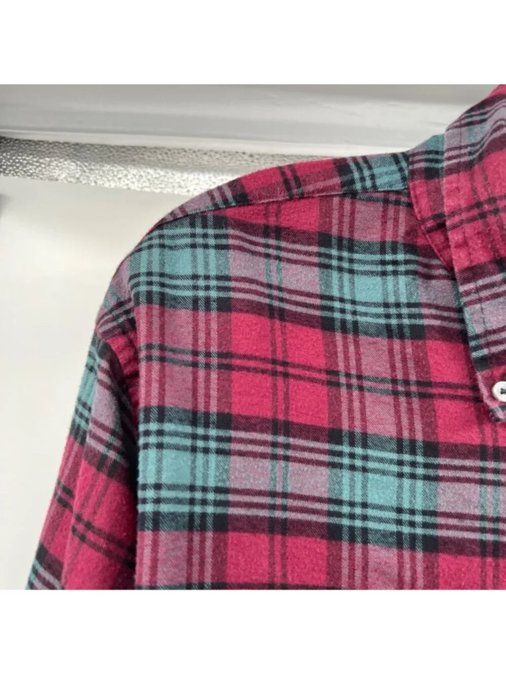 Brooks Brothers Men's Plaid Button Up Shirt Madison Fit Maroon/Multi Medium